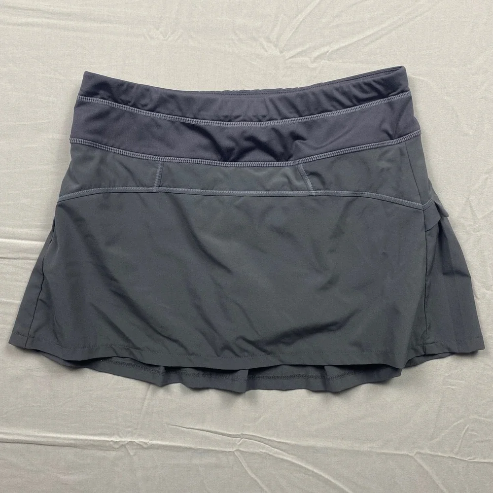Athleta Skort Womens‎ XS Gray Pleated Back Tennis Golf Athletic Skirt Lined